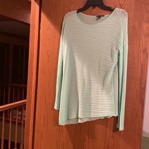 Eileen Fisher sweater-ribbed w/diagonal bottom